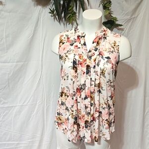 Floral Sleeveless Women's Top